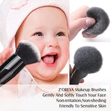 New ZOREYA 15 Pcs Luxury Balck Makeup Brushes Set Tools