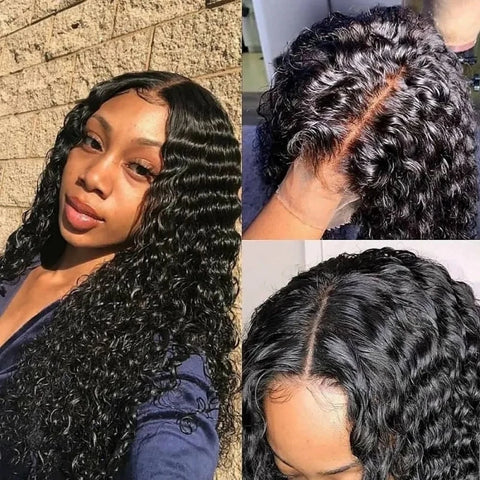 Quality Brazilian Deep Wave Frontal Wig 360 Lace Frontal Curly Hair