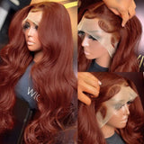 13x4 Reddish Brown Body Wave Lace Frontal Human Hair