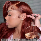 13x4 Reddish Brown Body Wave Lace Frontal Human Hair